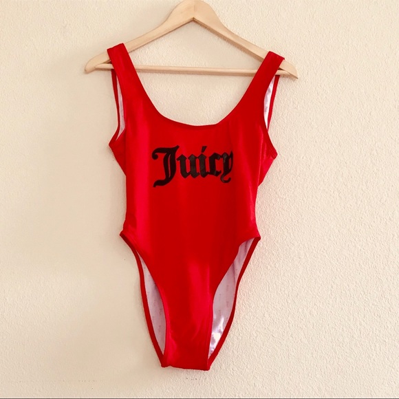 Juicy Couture Other - Juicy couture Black Label Red Logo swimsuit S NWOT
